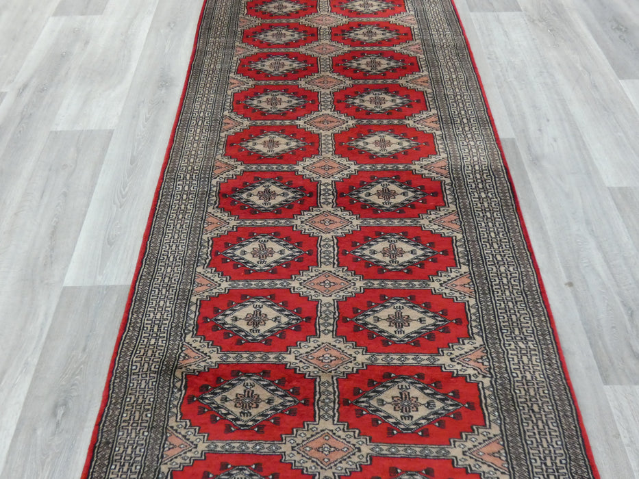 Silky Hand Knotted Bukhara Hallway Runner Size: 894x 96cm - Rugs Direct