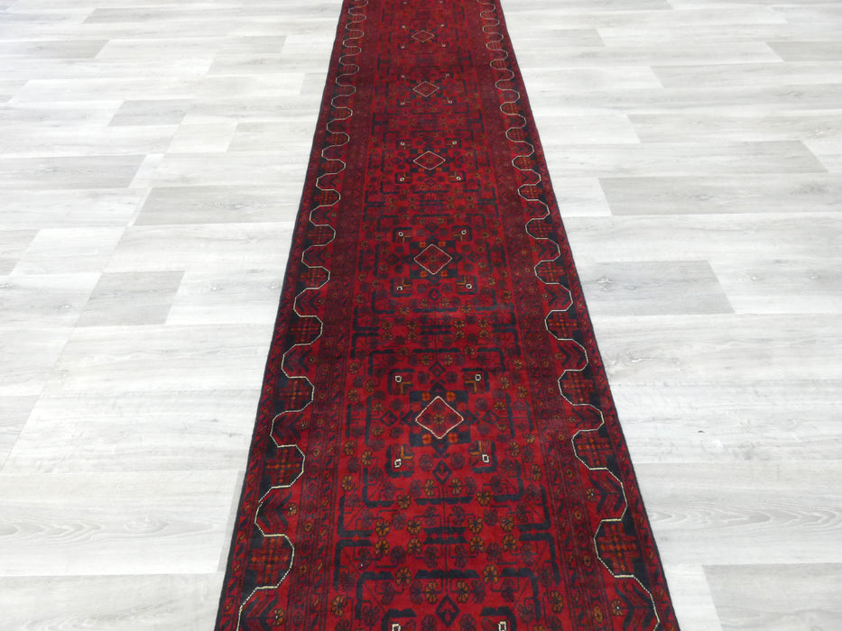 Afghan Hand Knotted Khal Mohammadi  Runner Size: 693cm x 81cm - Rugs Direct