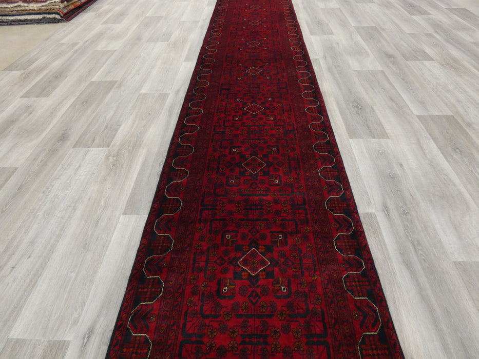 Afghan Hand Knotted Khal Mohammadi  Runner Size: 693cm x 81cm - Rugs Direct