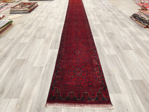 Afghan Hand Knotted Khal Mohammadi  Runner Size: 692cm x 82cm - Rugs Direct
