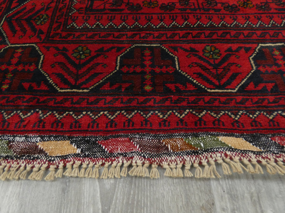 Afghan Hand Knotted Khal Mohammadi  Runner Size: 460cm x 75cm - Rugs Direct