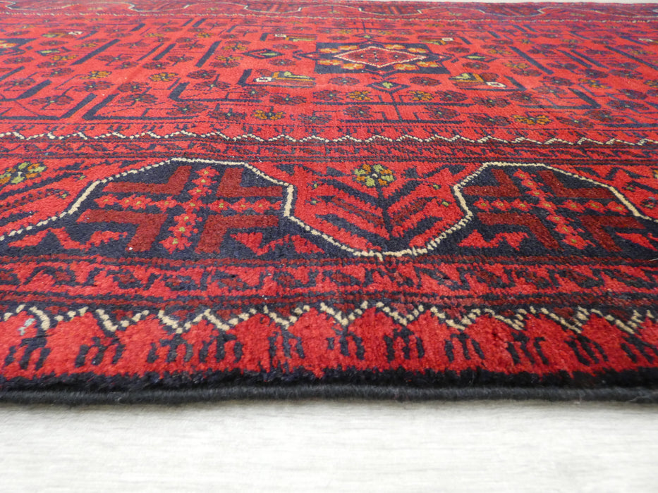 Afghan Hand Knotted Khal Mohammadi  Runner Size: 460cm x 75cm - Rugs Direct