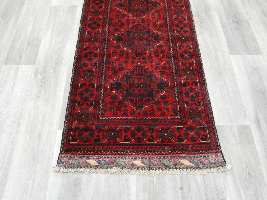 Afghan Hand Knotted Khal Mohammadi  Runner Size: 567cm x 77cm - Rugs Direct
