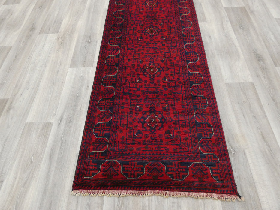 Afghan Hand Knotted Khal Mohammadi  Runner Size: 666cm x 84cm - Rugs Direct