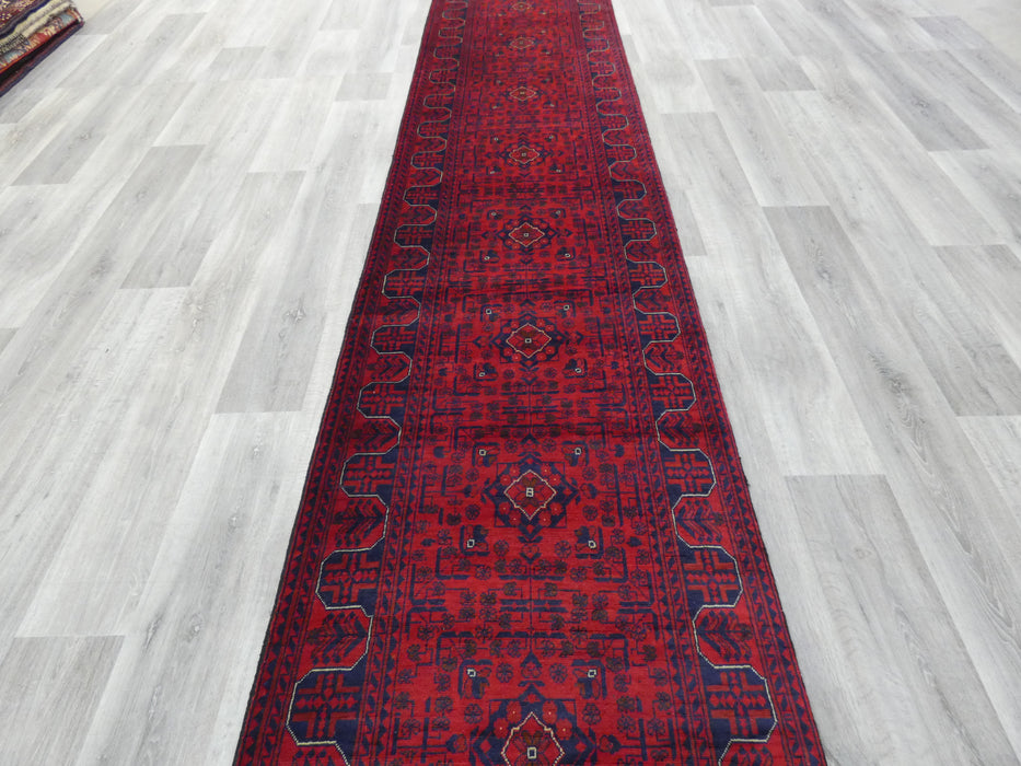 Afghan Hand Knotted Khal Mohammadi  Runner Size: 666cm x 84cm - Rugs Direct