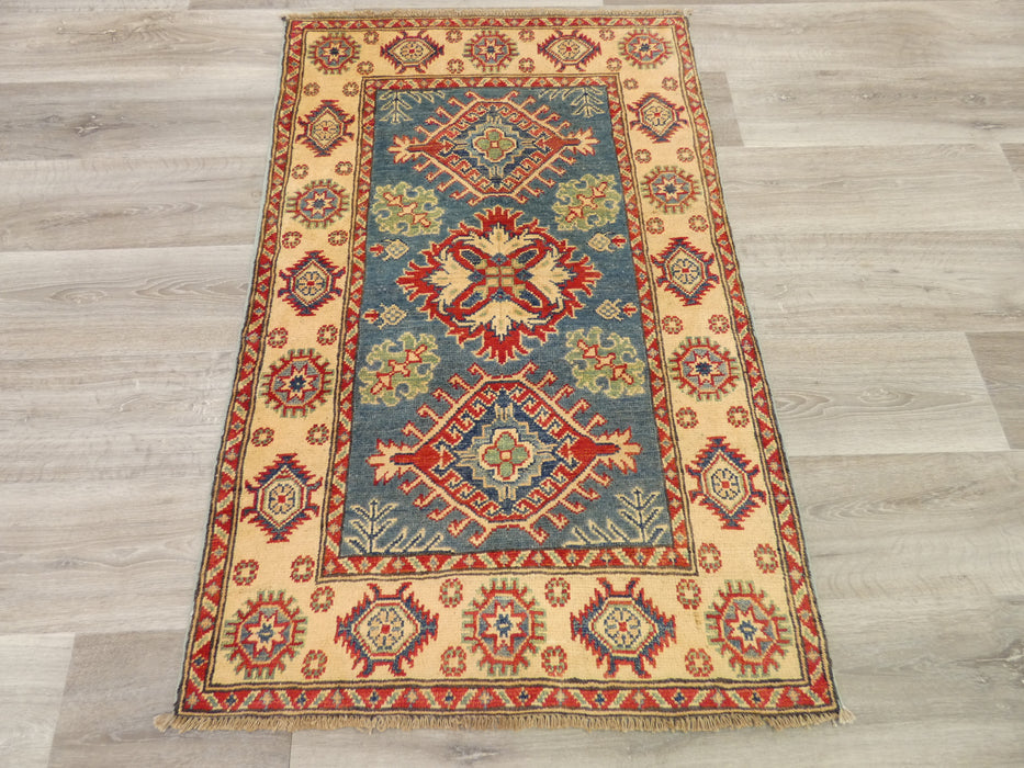Afghan Hand Knotted Kazak Rug Size: 127 x 81cm - Rugs Direct