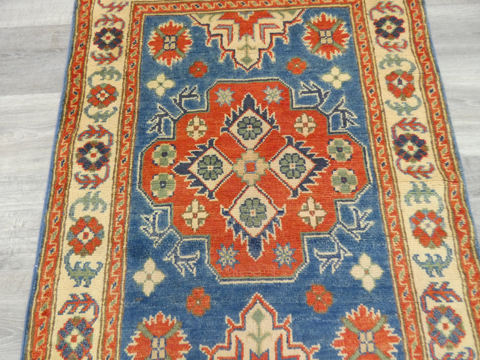 Afghan Hand Knotted Kazak Rug Size: 122 x 88cm - Rugs Direct
