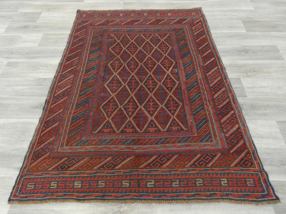 Excellent Handmade Oriental Mashwani Kilim Rug Size: 191 x 144cm - Rugs Direct