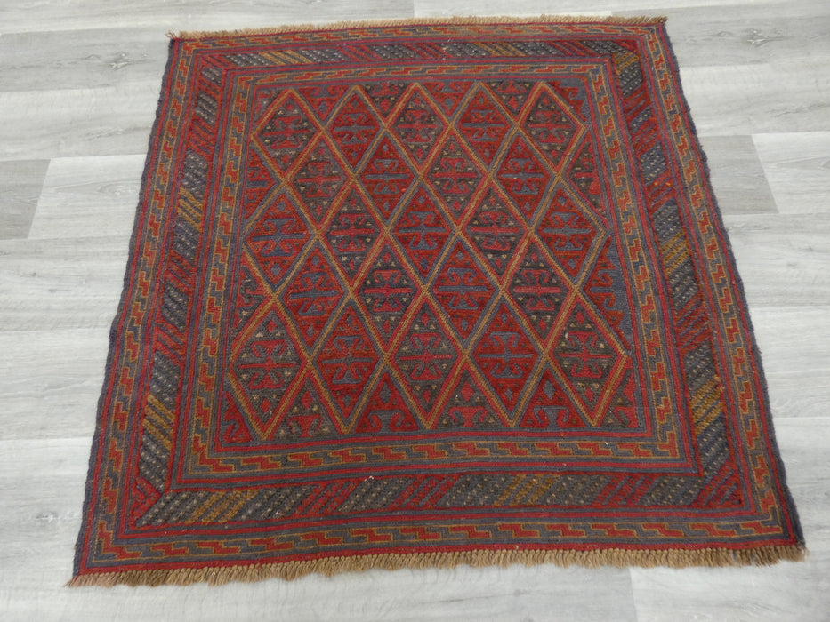 Excellent Handmade Oriental Mashwani Kilim Rug Size: 115 x 116cm - Rugs Direct