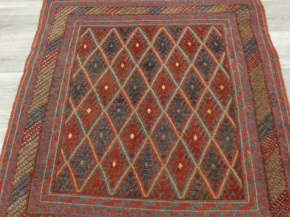 Excellent Handmade Oriental Mashwani Kilim Rug Size: 117 x 105cm - Rugs Direct