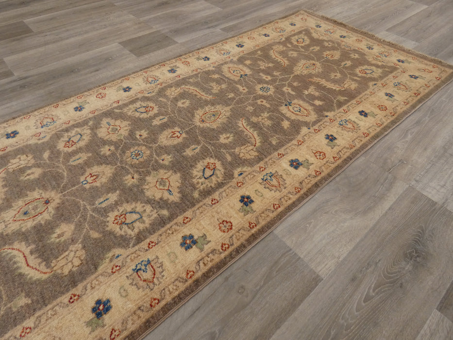Afghan Hand Knotted Choubi Hallway Runner Size: 398 x 91cm - Rugs Direct