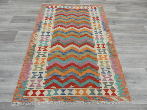 Afghan Hand Made Choubi Kilim Rug Size: 176 x 123cm - Rugs Direct