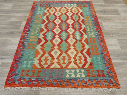 Afghan Hand Made Choubi Kilim Rug Size: 181 x 135cm - Rugs Direct