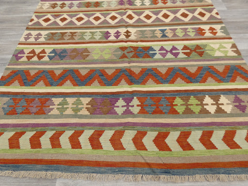 Afghan Hand Made Choubi Kilim Rug Size: 288 x 197cm - Rugs Direct