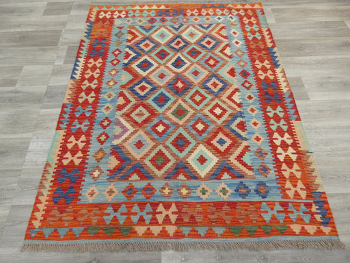 Afghan Hand Made Choubi Kilim Rug Size: 191 x 154cm - Rugs Direct