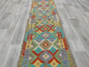 Afghan Hand Made Choubi Kilim Runner Size: 380 x 87cm - Rugs Direct