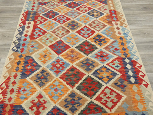 Afghan Hand Made Choubi Kilim Rug Size: 176 x 127cm - Rugs Direct