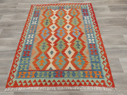 Afghan Hand Made Choubi Kilim Rug Size: 165 x 132cm - Rugs Direct