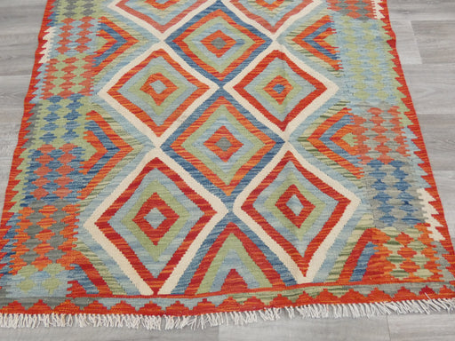 Afghan Hand Made Choubi Kilim Rug Size: 181 x 134cm - Rugs Direct