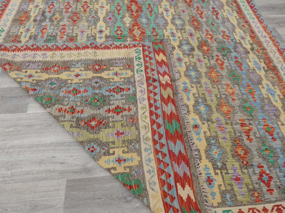 Afghan Handmade Choubi Kilim Rug Size: 290 x 250cm - Rugs Direct