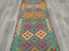 Afghan Hand Made Choubi Kilim Runner Size: 387 x 82cm - Rugs Direct