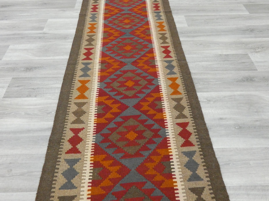 Hand Made Afghan Uzbek Kilim Runner Size: 295 x 83cm - Rugs Direct