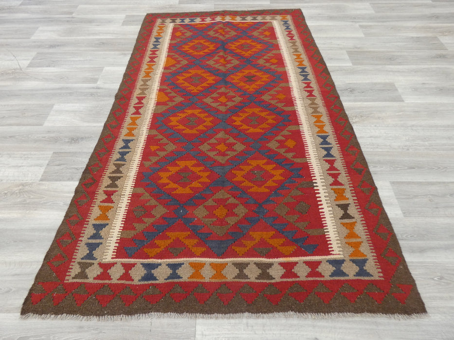 Hand Made Afghan Uzbek Kilim Rug Size: 245 x 145cm - Rugs Direct