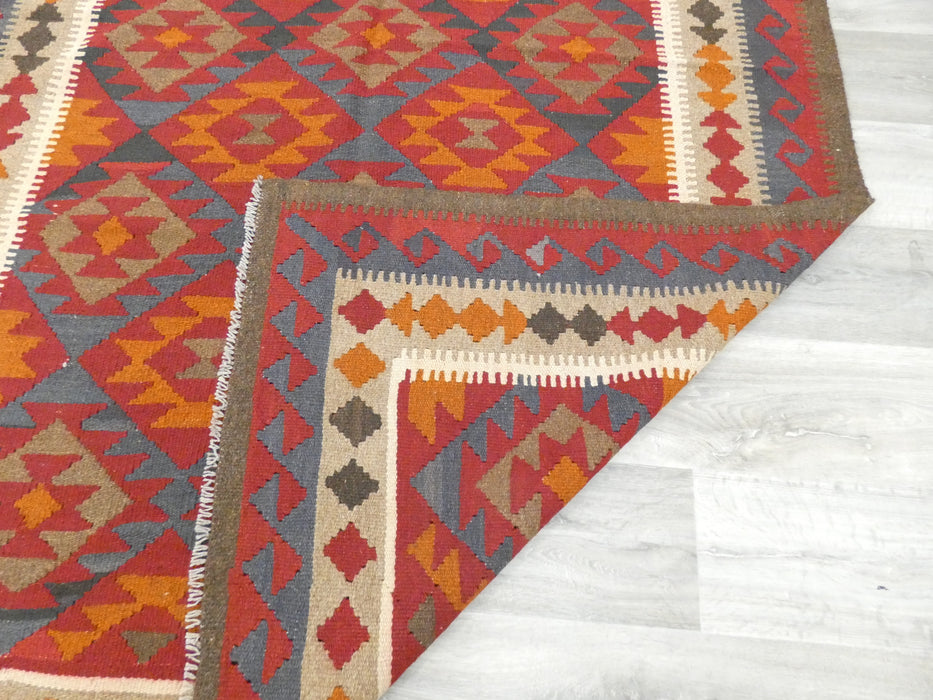 Hand Made Afghan Uzbek Kilim Rug Size: 249 x 159cm - Rugs Direct