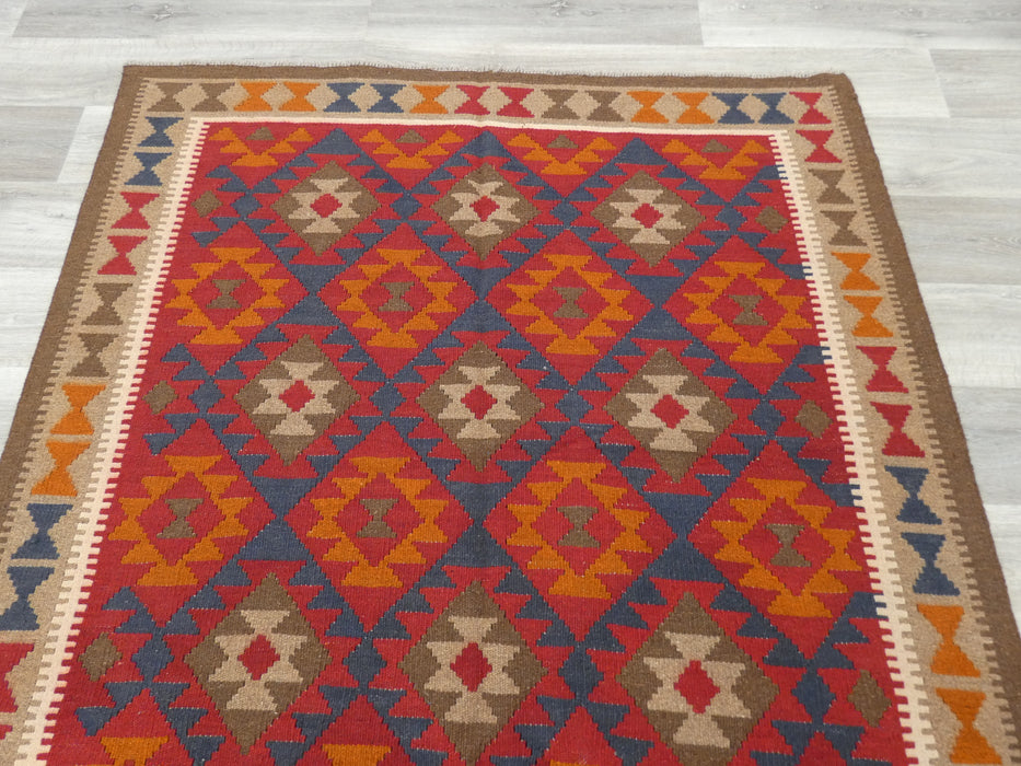 Hand Made Afghan Uzbek Kilim Rug Size: 249 x 156cm - Rugs Direct