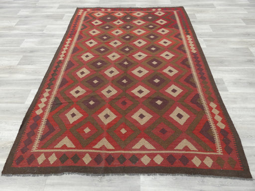 Hand Made Afghan Uzbek Kilim Rug Size: 291 x 205cm - Rugs Direct