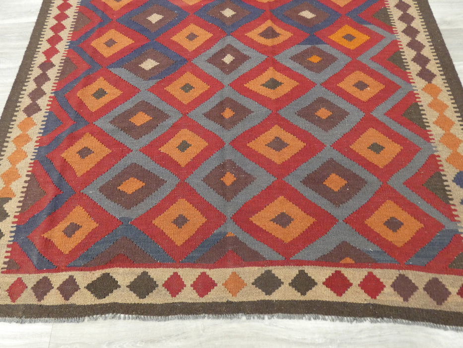 Hand Made Afghan Uzbek Kilim Rug Size: 296 x 199cm - Rugs Direct