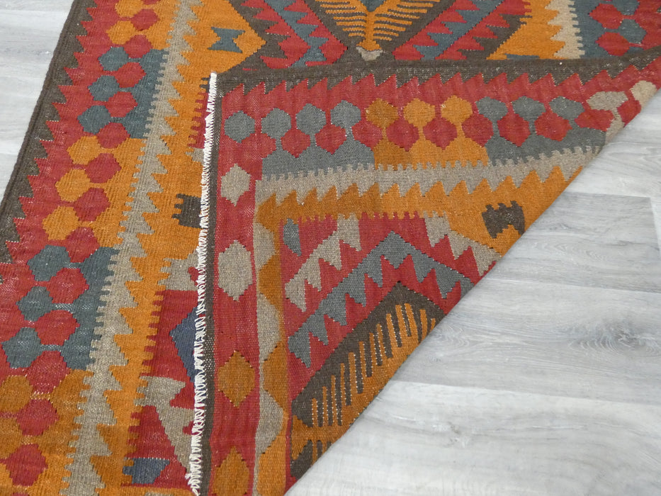 Hand Made Afghan Uzbek Kilim Rug Size: 191 x 148cm - Rugs Direct