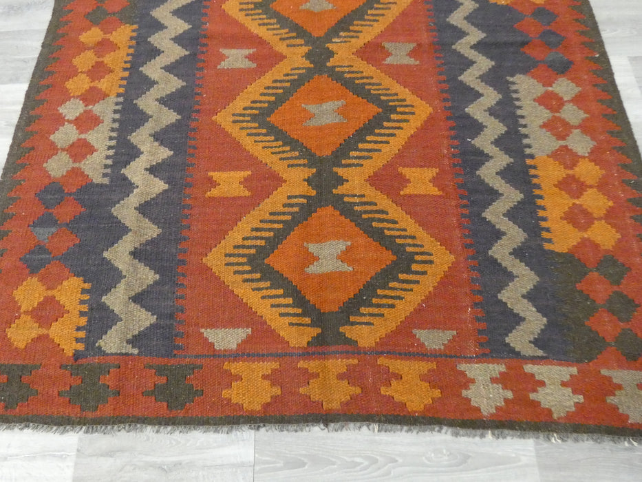 Hand Made Afghan Uzbek Kilim Rug Size: 189 x 153cm - Rugs Direct