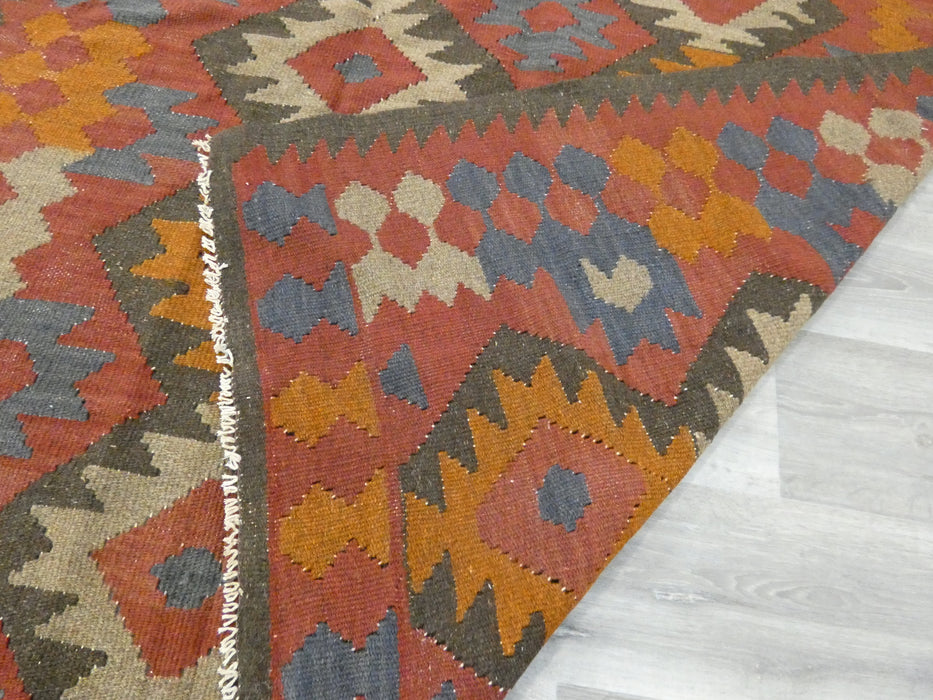 Hand Made Afghan Uzbek Kilim Rug Size: 186 x 151cm - Rugs Direct