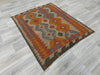 Hand Made Afghan Uzbek Kilim Rug Size: 177 x 144cm - Rugs Direct