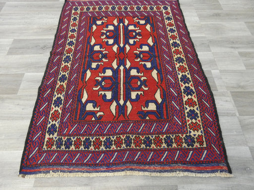 Stunning Handmade Afghan Design Saghari Kilim Rug 100% Wool Size: 175 x 127cm - Rugs Direct