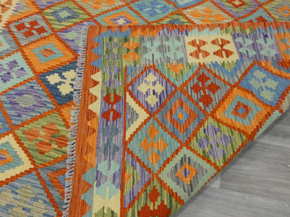 Afghan Hand Made Choubi Kilim Rug Size: 300 x 194cm - Rugs Direct