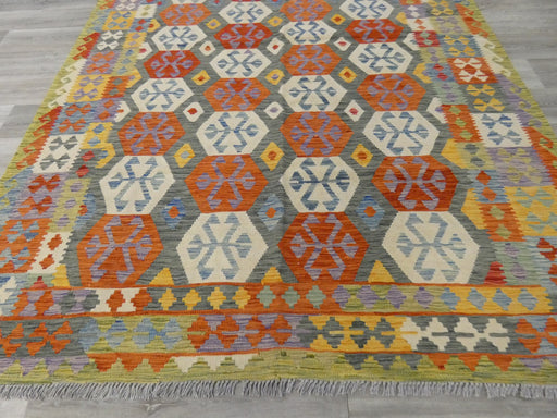 Afghan Hand Made Choubi Kilim Rug Size: 295 x 198cm - Rugs Direct