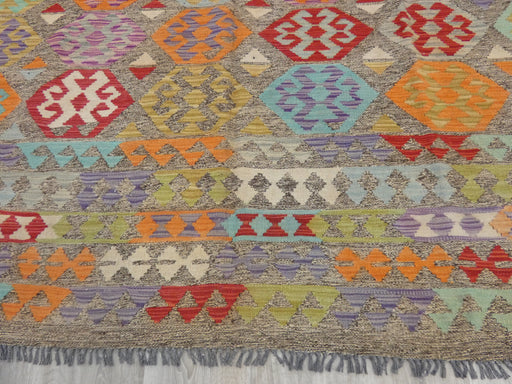 Afghan Hand Made Choubi Kilim Rug Size: 394 x 290cm - Rugs Direct