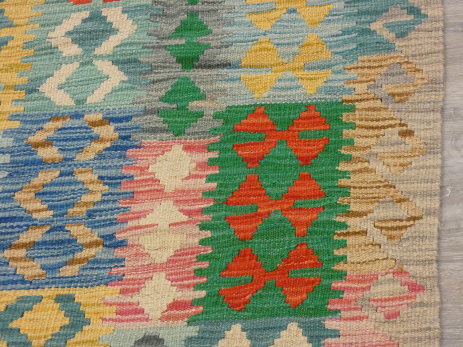 Afghan Hand Made Choubi Kilim Rug Size: 295 x 206cm - Rugs Direct