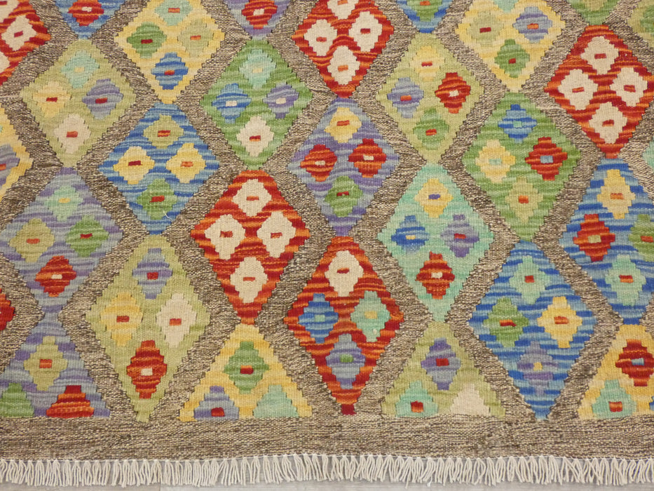 Afghan Hand Made Choubi Kilim Rug Size: 194 x 157cm - Rugs Direct