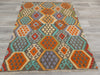 Afghan Hand Made Choubi Kilim Rug Size: 193 x 154cm - Rugs Direct