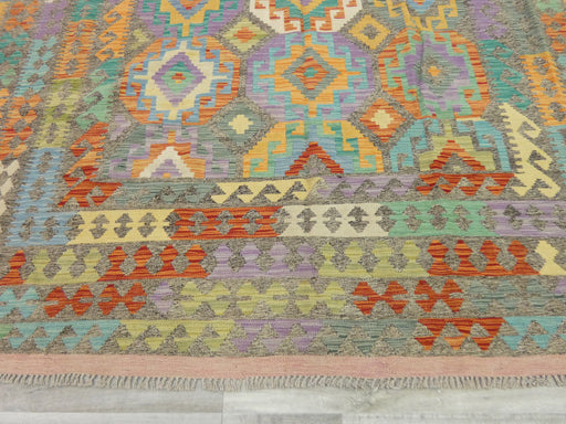 Afghan Hand Made Choubi Kilim Rug Size: 341 x 251cm - Rugs Direct