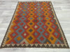 Hand Made Afghan Uzbek Kilim Rug Size: 192 x 147cm - Rugs Direct