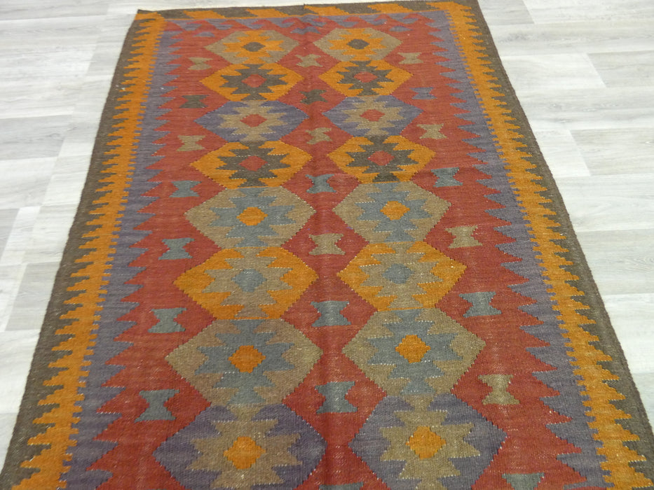Hand Made Afghan Uzbek Kilim Rug Size: 192 x 149cm - Rugs Direct