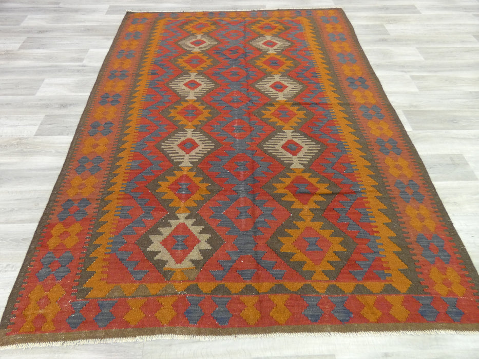 Hand Made Afghan Uzbek Kilim Rug Size: 285 x 205cm - Rugs Direct