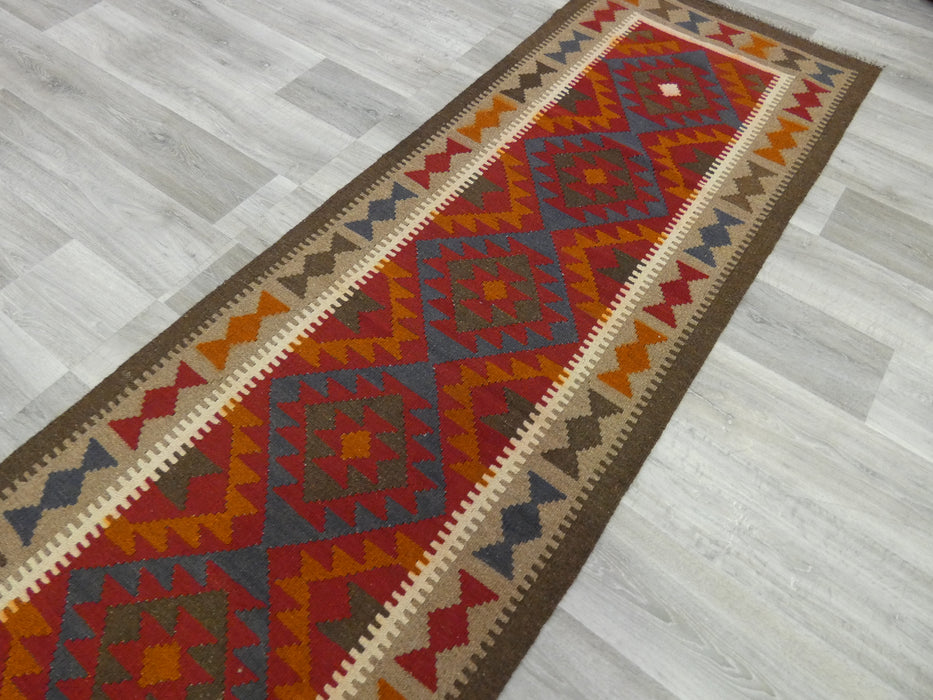 Hand Made Afghan Uzbek Kilim Runner Size: 298 x 87cm - Rugs Direct