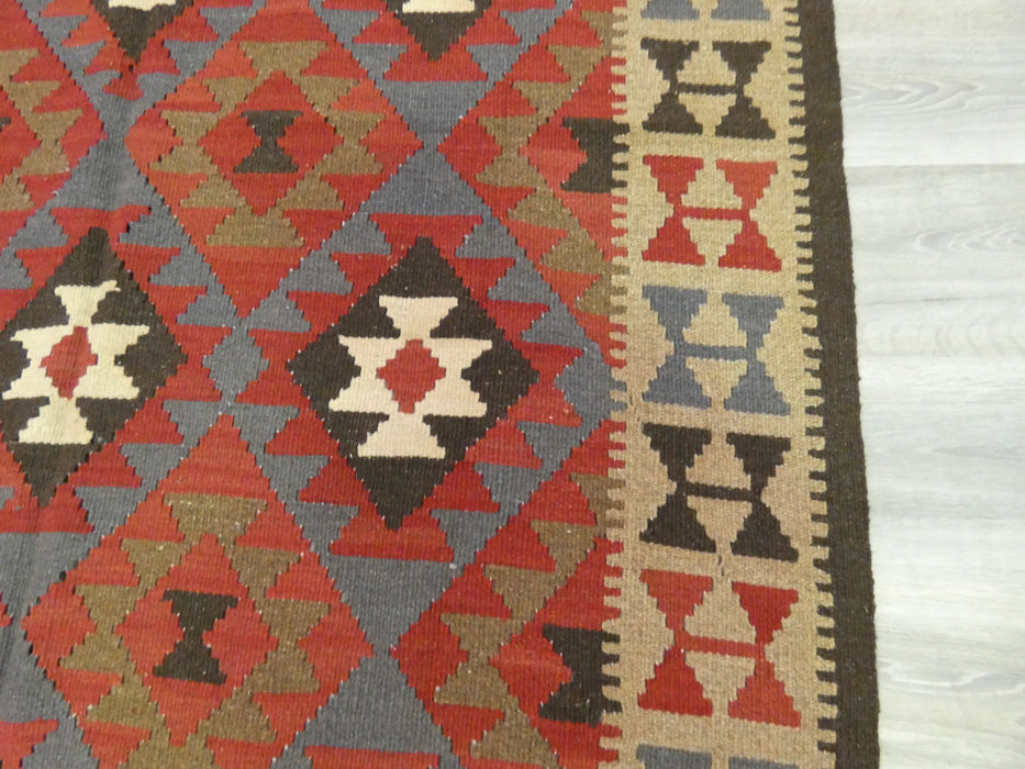 Hand Made Afghan Uzbek Kilim Rug Size: 245 x 154cm - Rugs Direct