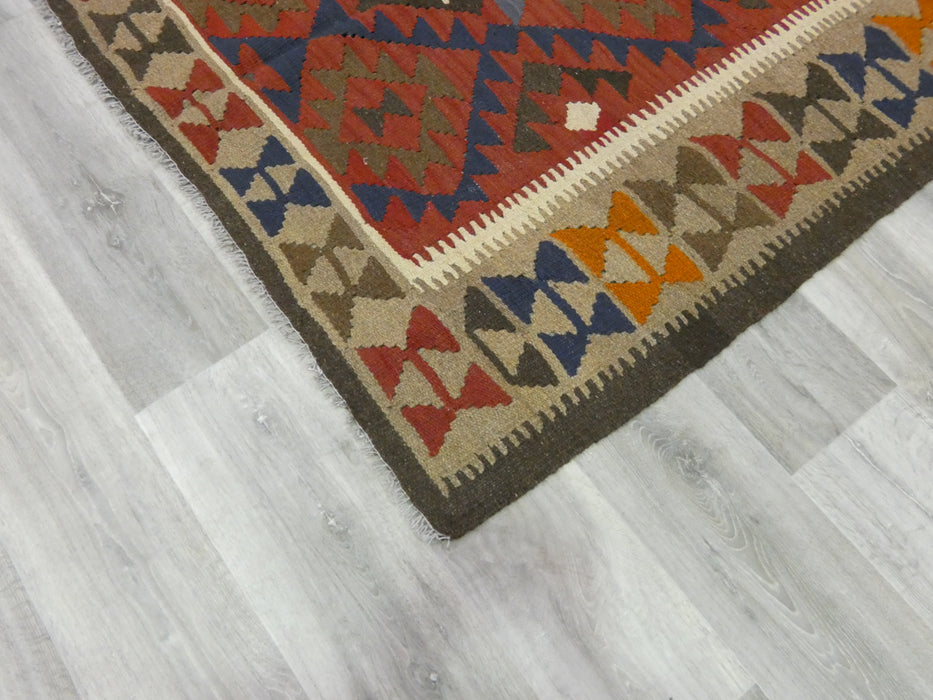 Hand Made Afghan Uzbek Kilim Rug Size: 243 x 159cm - Rugs Direct