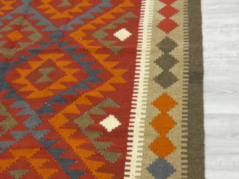 Hand Made Afghan Uzbek Kilim Rug Size: 247 x 149cm - Rugs Direct